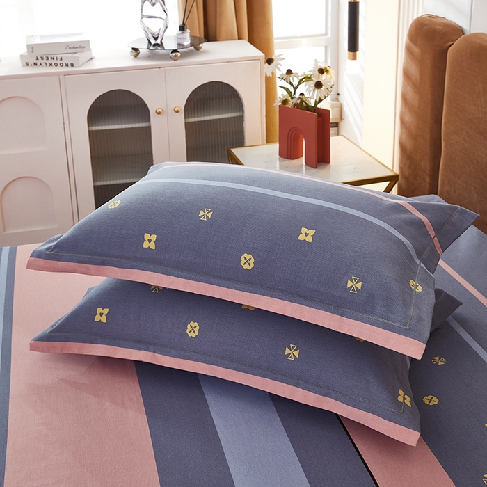 91家纺网 家纺一手货源 找家纺 雲归梦 2025新款纯棉加厚磨毛多规格磨毛四件套 月光生活粉