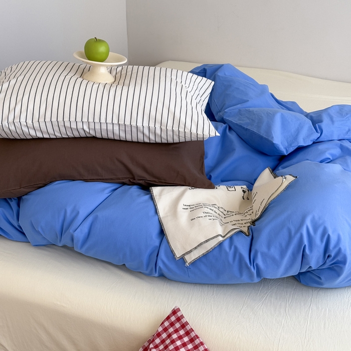 91家纺网 家纺一手货源 找家纺 （总）艾沁2025新款全棉水洗棉撞色混搭四件套