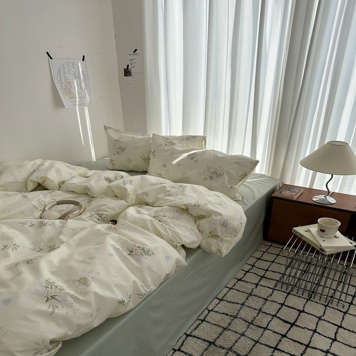 91家纺网 家纺一手货源 找家纺 （总）尺素 全棉卡通可爱儿童四件套纯棉活性A类被套学生宿舍三件套1.8床笠双人床单