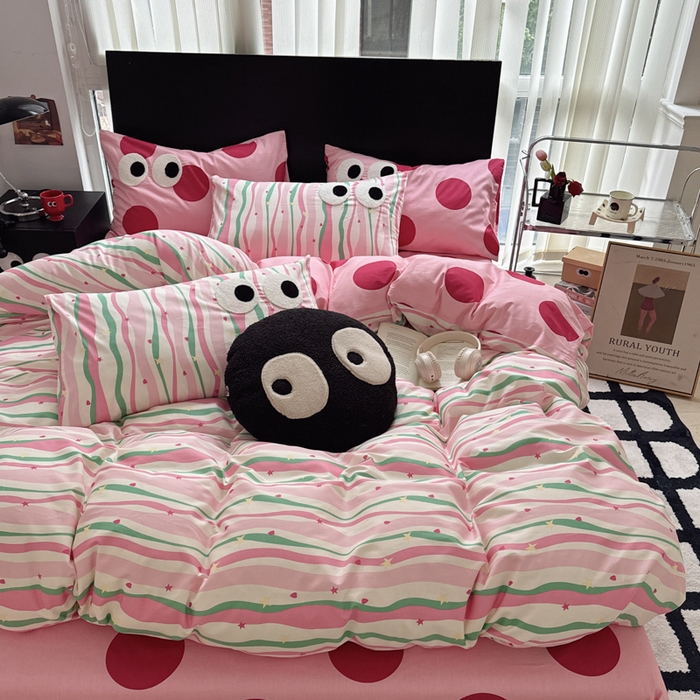 91家纺网 家纺一手货源 找家纺 （总）吉象 2025新款大眼睛毛巾绣四件套