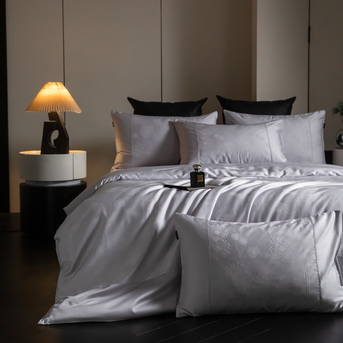 91家纺网 家纺一手货源 找家纺 安莱生活2025新款天丝棉拼接暗合工艺四件套-邂逅系列 仲夏印象