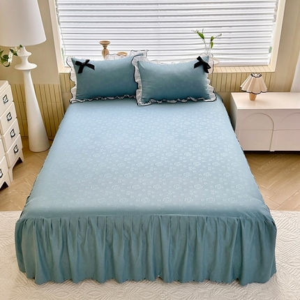 91家纺网 家纺一手货源 找家纺 （总）莉莉安家纺 2025新款甜心系列磨毛亲肤床裙