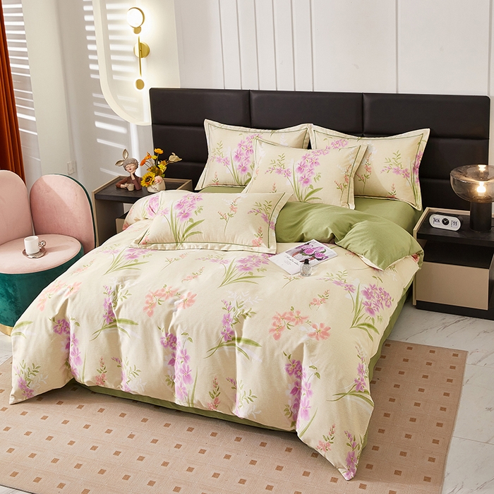 91家纺网 家纺一手货源 找家纺 雲归梦 2025新款纯棉加厚磨毛多规格磨毛四件套 长相思-绿