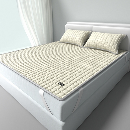 91家纺网 家纺一手货源 找家纺 （总）简一 2025新款无印风方块乳胶凉席系列-床单款