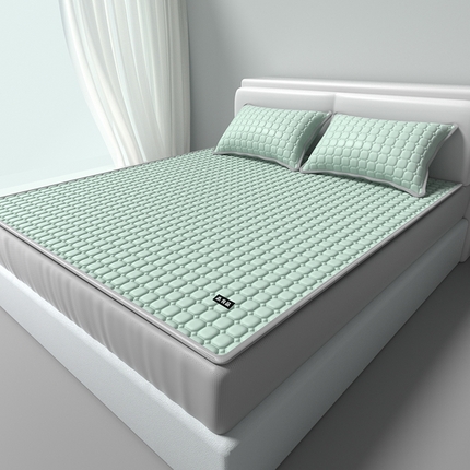 91家纺网 家纺一手货源 找家纺 （总）简一 2025新款无印风方块乳胶凉席系列-床笠款