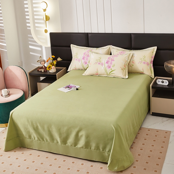 91家纺网 家纺一手货源 找家纺 雲归梦 2025新款纯棉加厚磨毛多规格磨毛四件套 长相思-绿