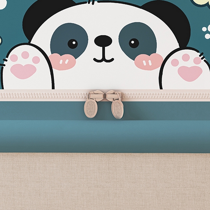 91家纺网 家纺一手货源 找家纺 迪凡保罗蚊帐 2025新款2508围栏级防摔数码印花坐床蚊帐 海岛蓝