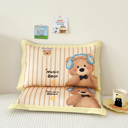 91家纺网 家纺一手货源 找家纺 （总）嗨生活 2025新款大版儿童冰丝枕套 幼儿园枕套