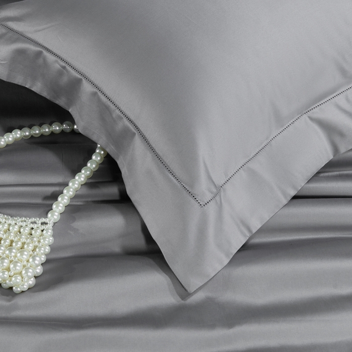 91家纺网 家纺一手货源 找家纺 淼铭家纺 2025新款双股长绒棉四件套-凯瑟系列 凯瑟-绅士灰