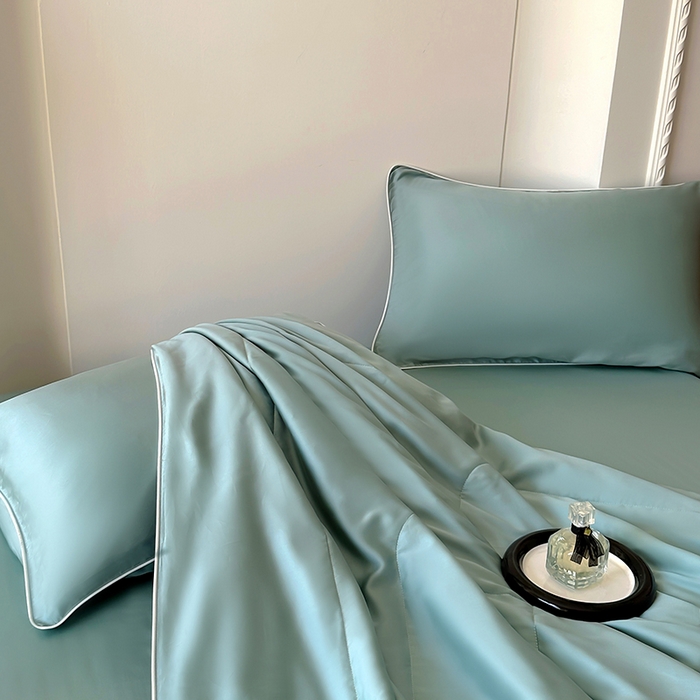 91家纺网 家纺一手货源 找家纺 百寐 2025新款60S兰精天丝夏被系列 芬兰+碳灰