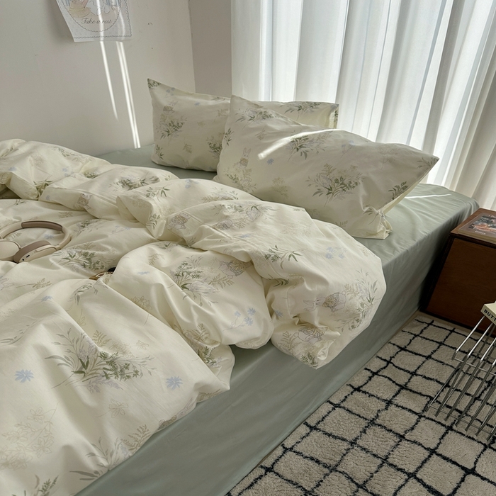 91家纺网 家纺一手货源 找家纺 （总）尺素 全棉卡通可爱儿童四件套纯棉活性A类被套学生宿舍三件套1.8床笠双人床单