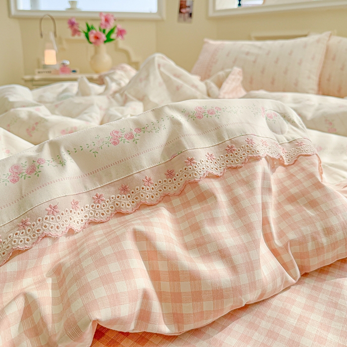 91家纺网 家纺一手货源 找家纺 安莱生活2025新款全棉纯棉小碎花刺绣花边款夏被夏凉被空调被 可夏