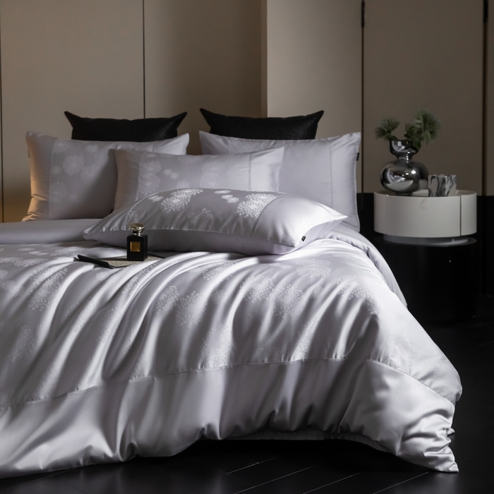 91家纺网 家纺一手货源 找家纺 安莱生活2025新款天丝棉拼接暗合工艺四件套-邂逅系列 仲夏印象