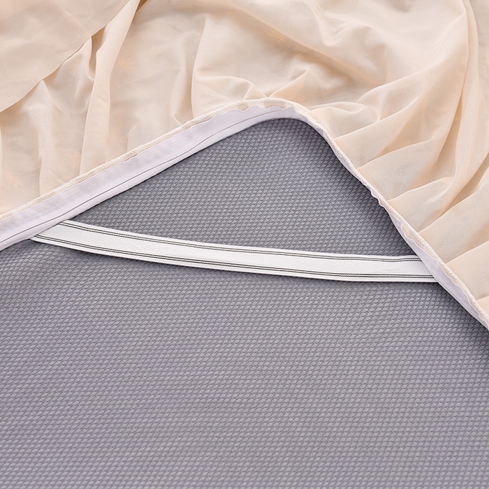 91家纺网 家纺一手货源 找家纺 家之硕家纺 2025春夏新款凉感提花凉席三件套-夏日清凉系列 夏日清凉---浅灰