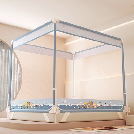 91家纺网 家纺一手货源 找家纺 （总）迪凡保罗蚊帐 2025新款2508围栏级防摔数码印花坐床蚊帐