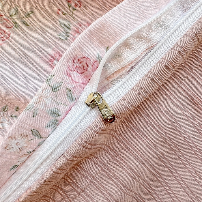 91家纺网 家纺一手货源 找家纺 壹号库 2025新款A类提花有氧彩竺绵四件套 桃花诺