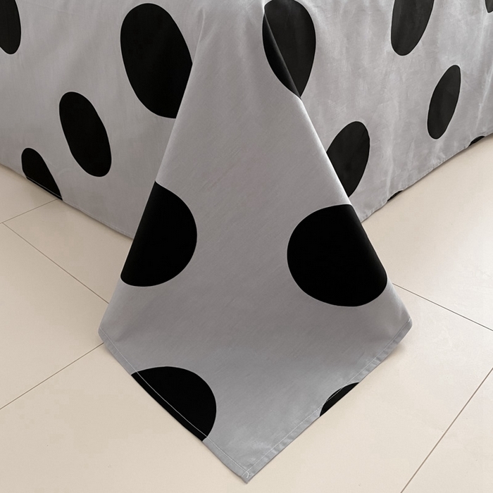 91家纺网 家纺一手货源 找家纺 吉象 2025新款大眼睛毛巾绣四件套 大眼睛-波点魅惑黑