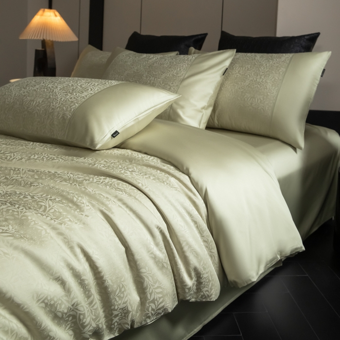 91家纺网 家纺一手货源 找家纺 （总）安莱生活2025新款天丝棉拼接暗合工艺四件套-邂逅系列