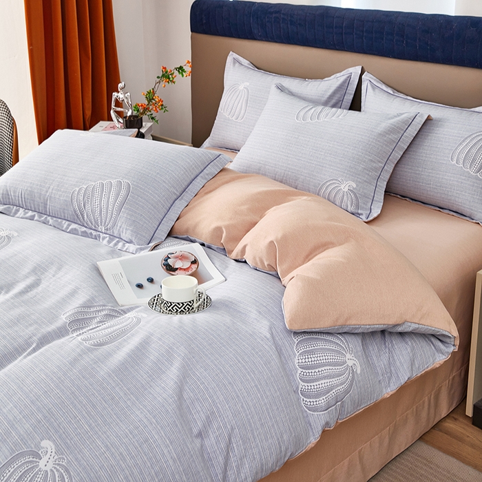 91家纺网 家纺一手货源 找家纺 雲归梦 2025新款纯棉加厚磨毛多规格磨毛四件套 缤纷果园