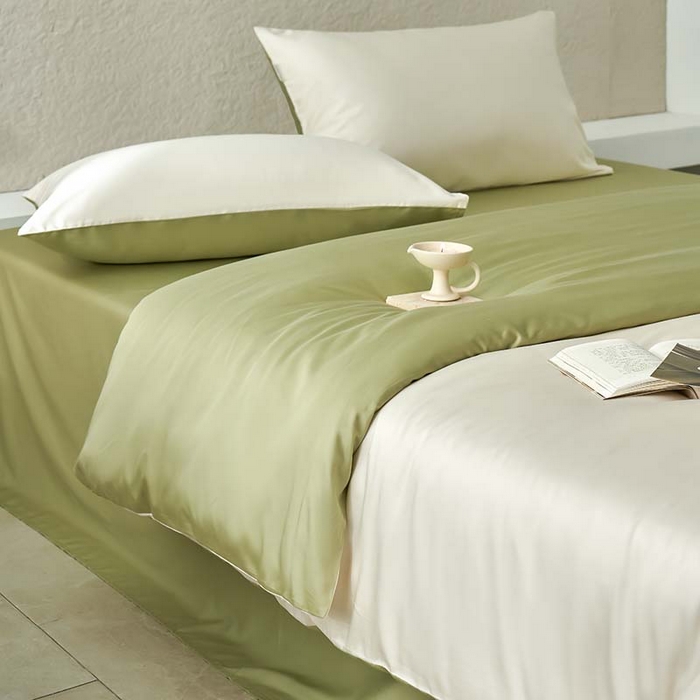 91家纺网 家纺一手货源 找家纺 （总）咏绒家纺工厂店 2025新款60支奥地利兰精天丝纯色天丝棉四件套