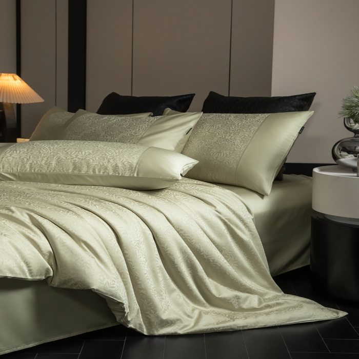 91家纺网 家纺一手货源 找家纺 （总）安莱生活2025新款天丝棉拼接暗合工艺四件套-邂逅系列