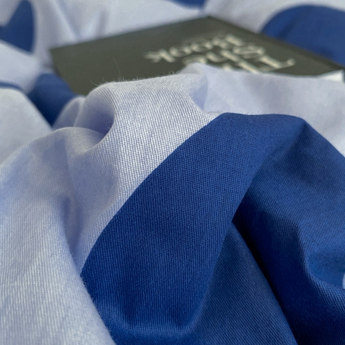 91家纺网 家纺一手货源 找家纺 吉象 2025新款大眼睛毛巾绣四件套 大眼睛-波点魅惑蓝