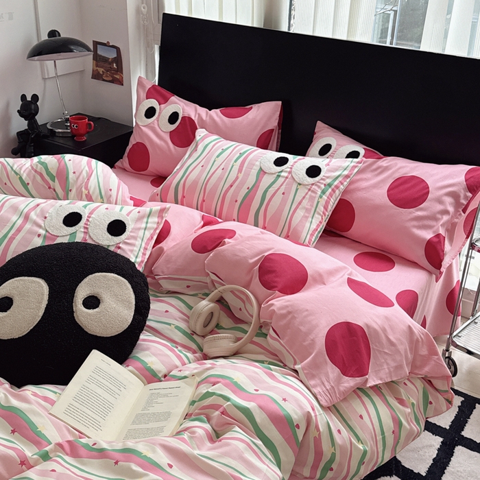 91家纺网 家纺一手货源 找家纺 （总）吉象 2025新款大眼睛毛巾绣四件套