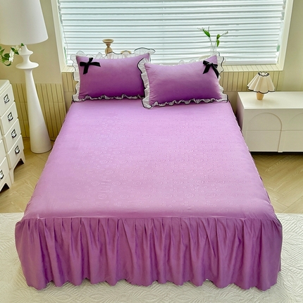 91家纺网 家纺一手货源 找家纺 （总）莉莉安家纺 2025新款甜心系列磨毛亲肤床裙