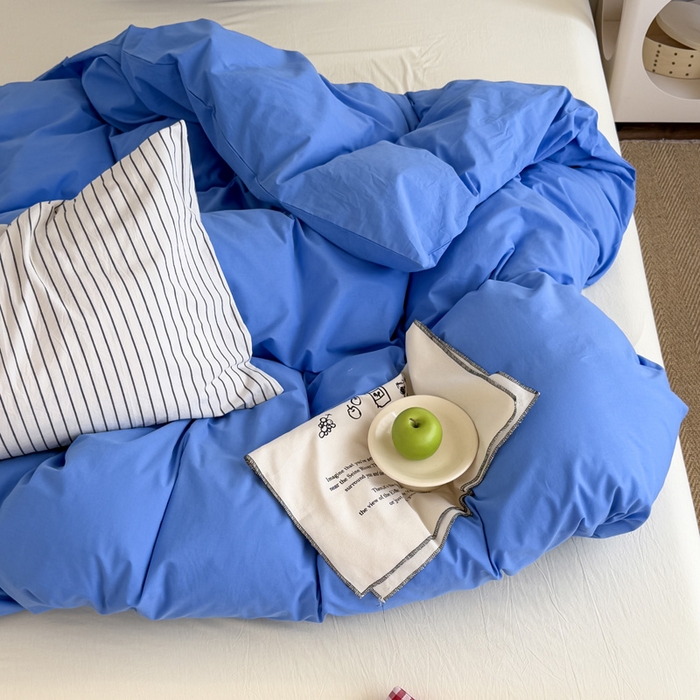 91家纺网 家纺一手货源 找家纺 （总）艾沁2025新款全棉水洗棉撞色混搭四件套