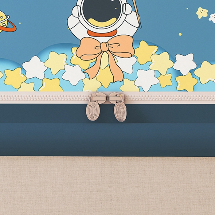 91家纺网 家纺一手货源 找家纺 迪凡保罗蚊帐 2025新款2508围栏级防摔数码印花坐床蚊帐 深灰