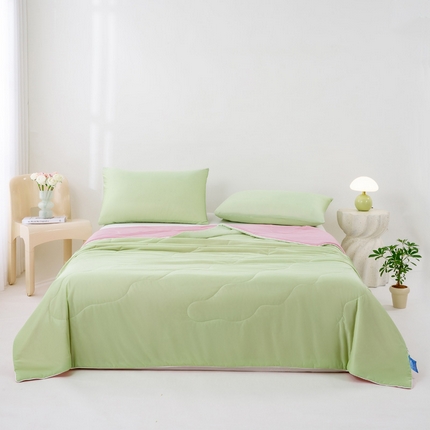 91家纺网 家纺一手货源 找家纺 （总）好梦来家纺（原锦茂家纺） 2025年新款A类数码印花纯色夏凉被凉感丝数夏被冰淇淋夏被空调被西瓜被真丝天丝