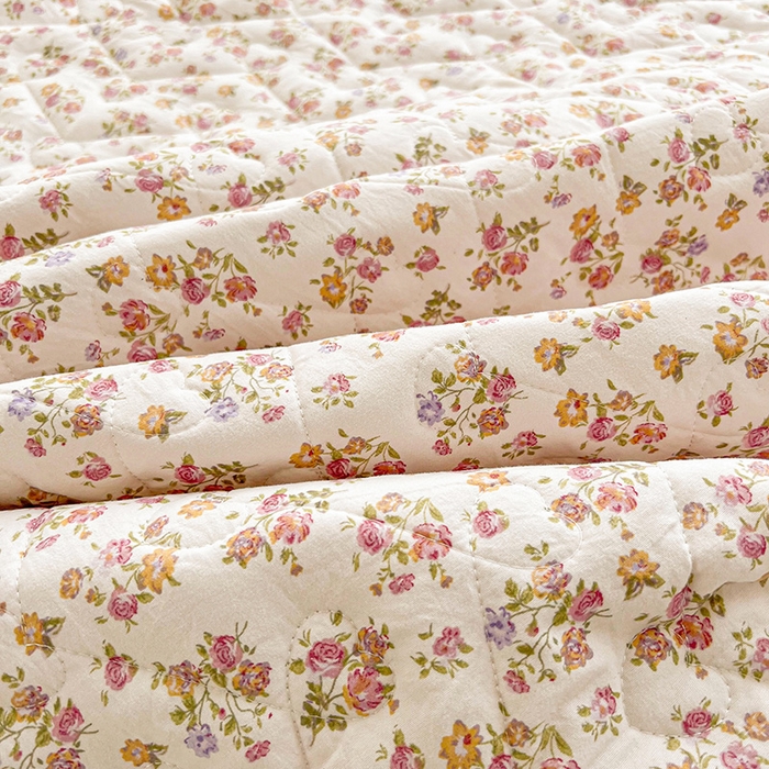 91家纺网 家纺一手货源 找家纺 宜凡家纺 2025新款糯糯棉全夹棉床笠式床裙三件套 繁花熙悦