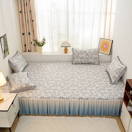 冬然家纺2025新款冰豆豆榻榻米凉席 梦幻玫瑰-灰