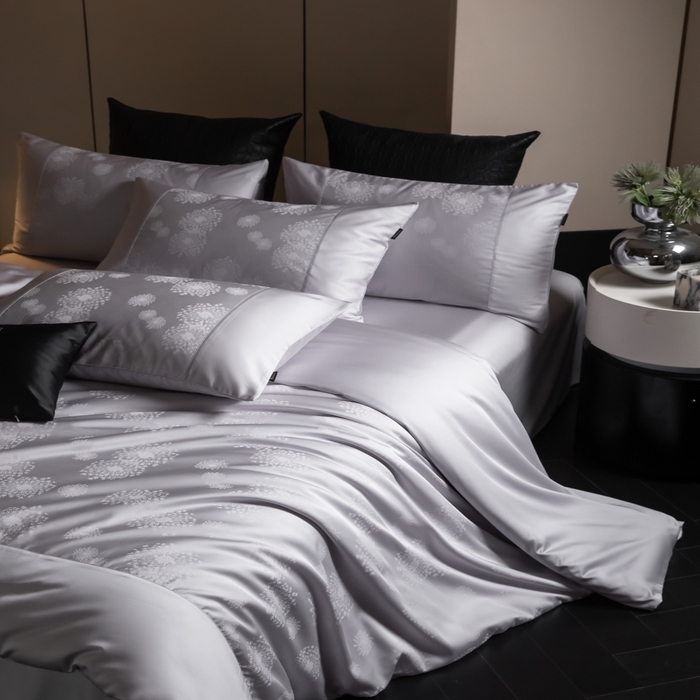 91家纺网 家纺一手货源 找家纺 安莱生活2025新款天丝棉拼接暗合工艺四件套-邂逅系列 仲夏印象