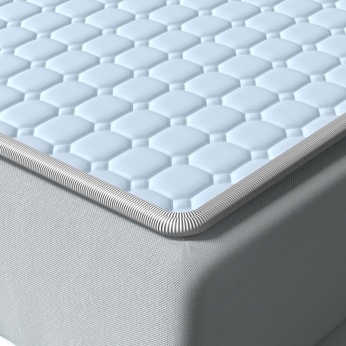 91家纺网 家纺一手货源 找家纺 （总）简一 2025新款无印风方块乳胶凉席系列-床单款