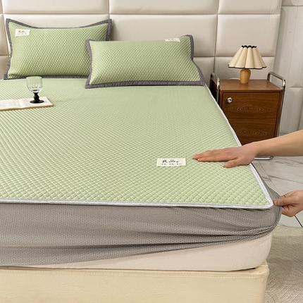 91家纺网 家纺一手货源 找家纺 （总）518家纺 2025春夏新款550克PE中分子豆豆凉席【提供买家秀】床笠款【提供买家秀】