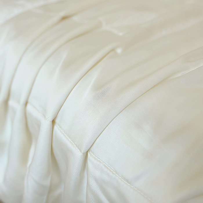 91家纺网 家纺一手货源 找家纺 百寐 2025新款60S兰精天丝夏被系列 奶白