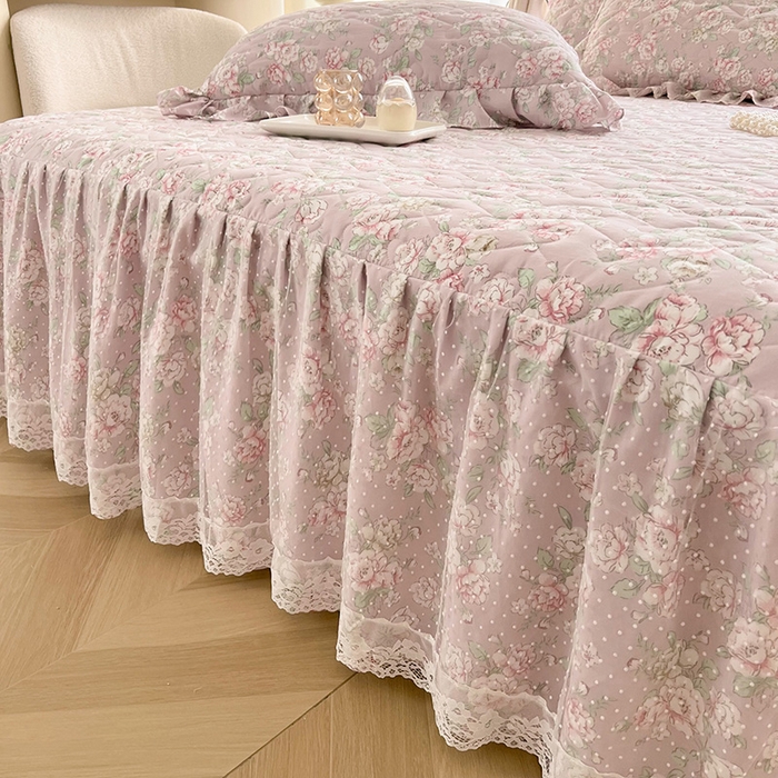 91家纺网 家纺一手货源 找家纺 宜凡家纺 2025新款糯糯棉全夹棉床笠式床裙四件套 柏林梦境