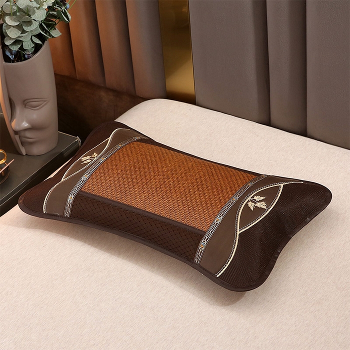 91家纺网 家纺一手货源 找家纺 （总）纽乐家纺 2025新款夏季夏凉席枕冰藤竹条竹席枕芯草席麻将凉席茶香枕头