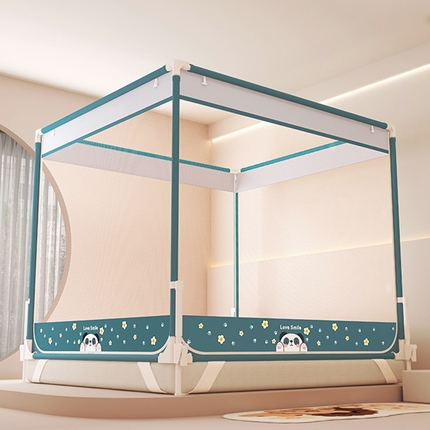 91家纺网 家纺一手货源 找家纺 （总）迪凡保罗蚊帐 2025新款2508围栏级防摔数码印花坐床蚊帐