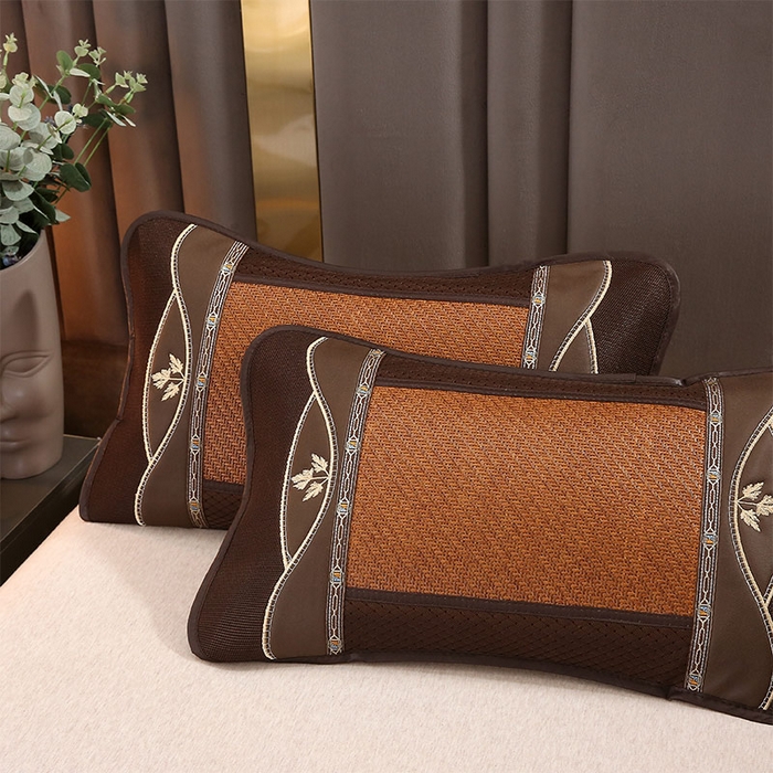 91家纺网 家纺一手货源 找家纺 （总）纽乐家纺 2025新款夏季夏凉席枕冰藤竹条竹席枕芯草席麻将凉席茶香枕头