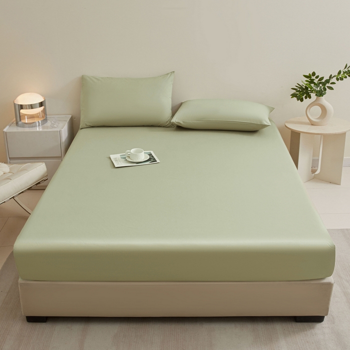 91家纺网 家纺一手货源 找家纺 优眠坊 2025新款全棉13372单床笠 橄榄绿