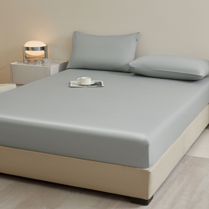 91家纺网 家纺一手货源 找家纺 优眠坊 2025新款全棉13372单床笠 大象灰