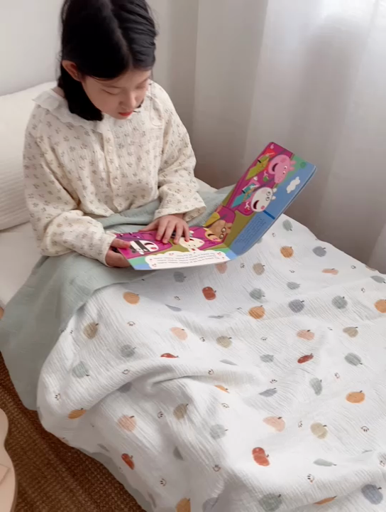 91家纺网 家纺一手货源 找家纺 BOSS 2025新款全棉纯棉皱皱纱儿童盖毯夏被  幼儿园夏被夏凉被空调被