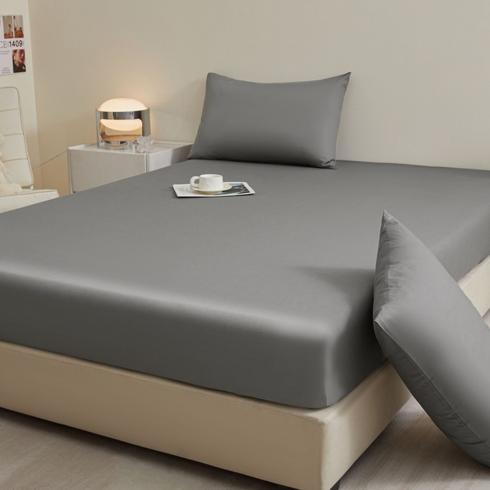 91家纺网 家纺一手货源 找家纺 优眠坊 2025新款全棉13372单床笠 铅灰色