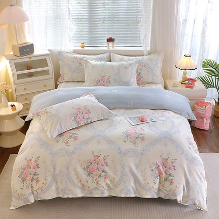 91家纺网 家纺一手货源 找家纺 （总）2025新款40s简欧全棉纯棉印花多规格系列四件套