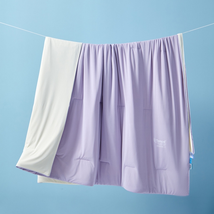 91家纺网 家纺一手货源 找家纺 玛德琳 2025新款兰精天丝凉感夏凉被空调被 木瑾紫