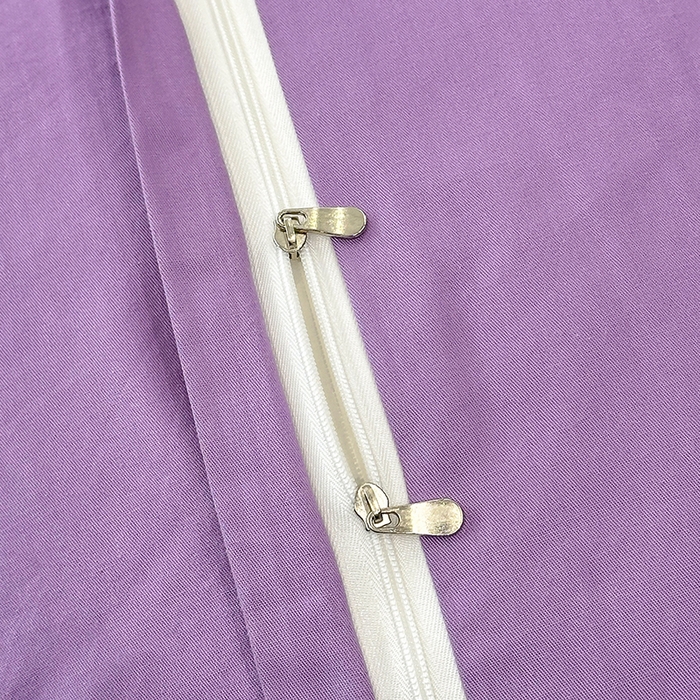 91家纺网 家纺一手货源 找家纺 2025新款13374全棉母婴级贝壳绣宽边枕套纯色刺绣三角针四件套全棉贡缎新疆长绒字母款 贝壳绣-典雅紫