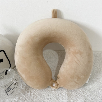 卡奥家纺 2025新款纯U型枕旅行颈椎枕 浅棕32*31*12