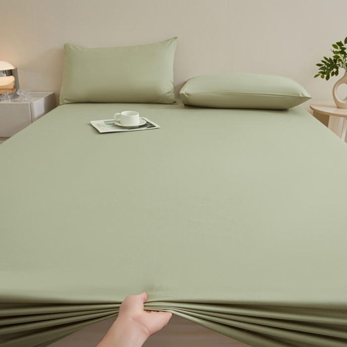 91家纺网 家纺一手货源 找家纺 优眠坊 2025新款全棉13372单床笠 橄榄绿